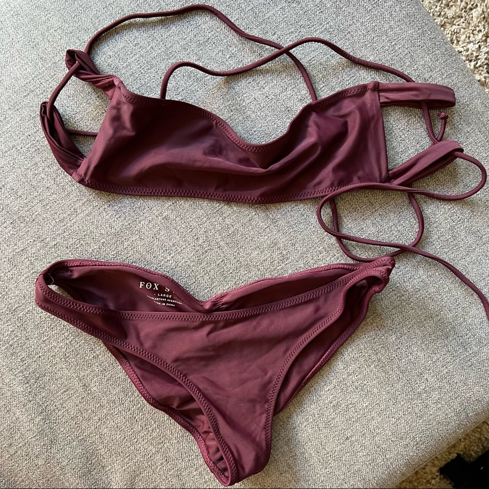 fox swim - purple swimsuit